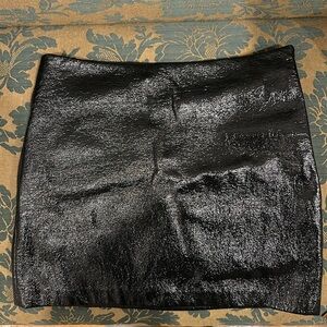 Theory pleather mini skirt size 0